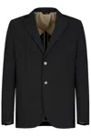 Gazzarrini X Michele Franzese Tailored Black Blazer In Wool-viscose Blend In Blue