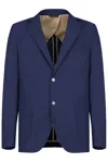 Gazzarrini X Michele Franzese Tailored Single-breasted Blazer In Wool-viscose Blend In Blue