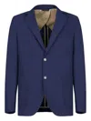 Gazzarrini X Michele Franzese Tailored Single-breasted Blazer In Wool-viscose Blend In Black