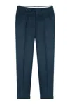 Gazzarrini X Michele Franzese Pleat-detail Tailored Trousers In Blue