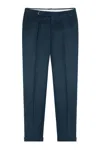 Gazzarrini X Michele Franzese Pleat-detail Tailored Trousers In Blue