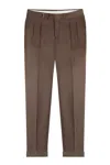 Gazzarrini X Michele Franzese Pleated Pants In Brown