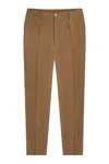 Gazzarrini X Michele Franzese Pleat-detail Chino Trousers In Brown