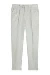 Gazzarrini X Michele Franzese Pleat-detail Linen Trousers In Green