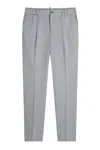 Gazzarrini X Michele Franzese Pleat-detail Chino Trousers In Gray