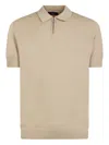 Gazzarrini X Michele Franzese Zip-neck Polo Shirt In Neutral