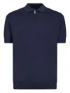 Gazzarrini X Michele Franzese Zip-neck Polo Shirt In Blue