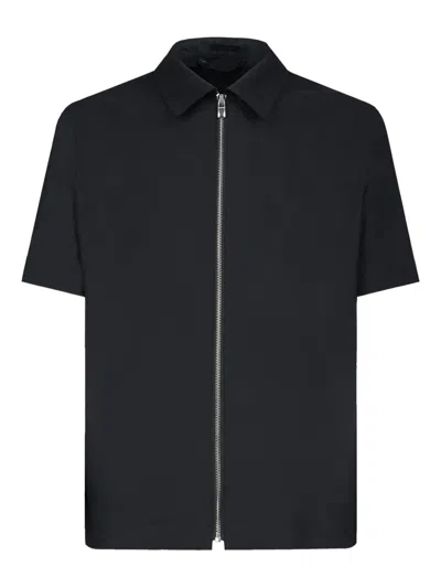 Gazzarrini X Michele Franzese Zip-up Short-sleeved Polo Shirt In Gray