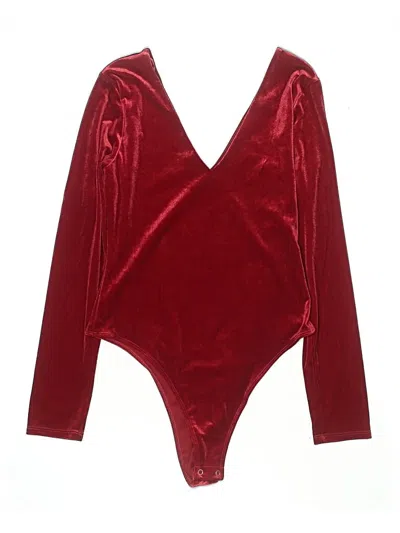 Gb Bodysuit In Burgundy