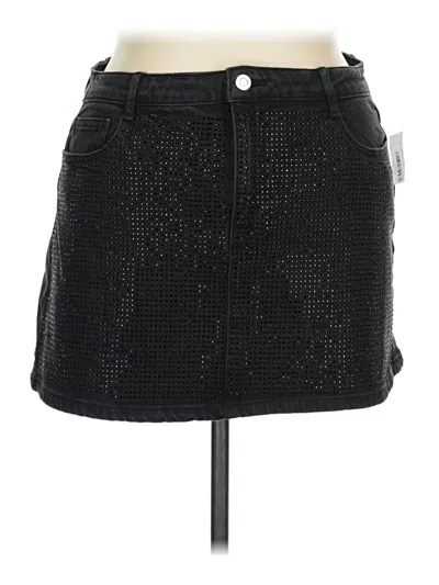 Gb Denim Skirt In Black