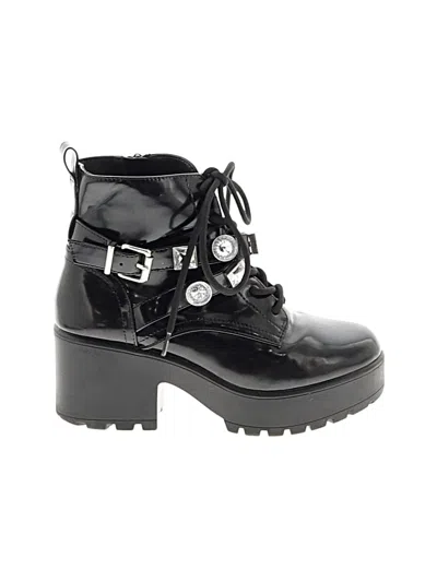 Pre-owned Gb Girls Kids' Ankle Boots In Black