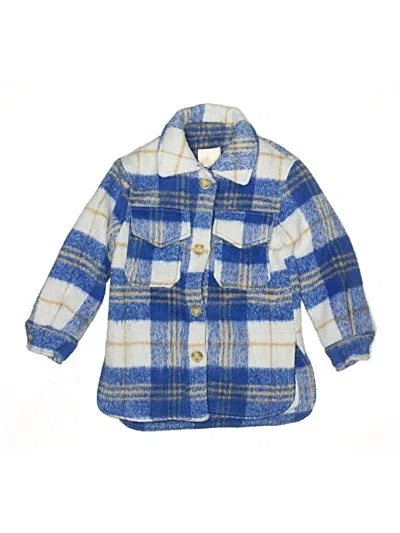 Pre-owned Gb Girls Kids' Coat In Blue