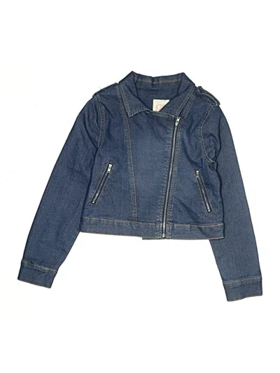 Pre-owned Gb Girls Kids' Denim Jacket In Blue