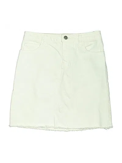 Pre-owned Gb Girls Kids' Denim Skirt In Ivory