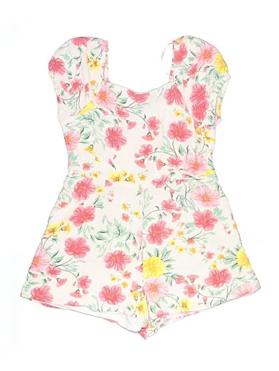 Pre-owned Gb Girls Kids' Romper In White