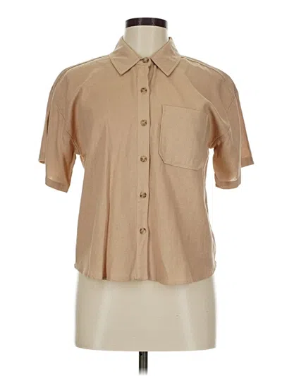 Pre-owned Gb Short Sleeve Blouse In Brown