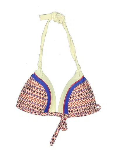 Pre-owned Gb Swimsuit Top Red Print Pattern Swimwear