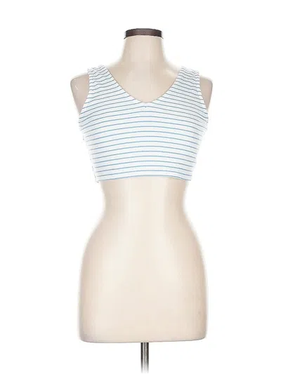 Pre-owned Gb Tank Top Blue Strapless Neckline Tops
