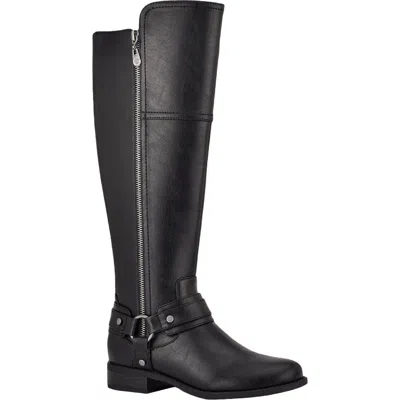 Gbg Los Angeles Harlea Womens Faux Leather Harness Knee-high Boots In Multi
