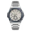 Gc Gray Stainless Steel Dress Watch In Metallic