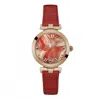 Gc Orange Leather Dress Women's Watch In Orange