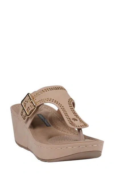 Gc Shoes Alani Wedge Sandal In Beige