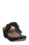 Gc Shoes Alani Wedge Sandal In Black