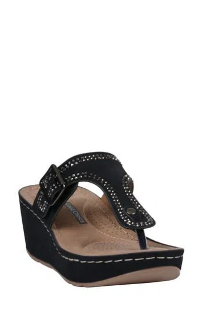 Gc Shoes Alani Wedge Sandal In Black