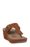 Gc Shoes Alani Wedge Sandal In Cognac