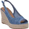 Gc Shoes Amira Slingback Espadrille Wedge Sandal In Blue
