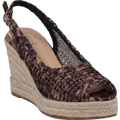 Gc Shoes Amira Slingback Espadrille Wedge Sandal In Leopard