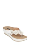 Gc Shoes Ammie Flower Edge Sandal In White