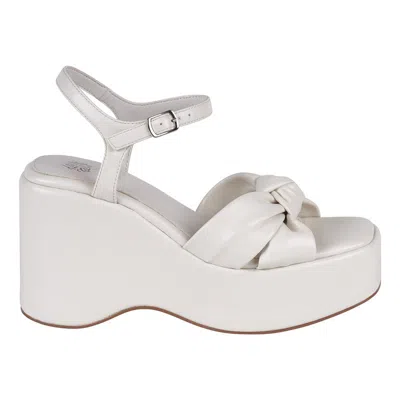 Gc Shoes Analia Ice Bow Slingback Platform Sandals In White