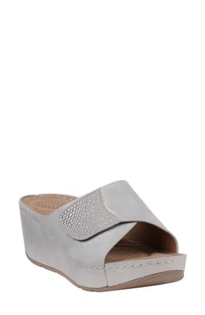 Gc Shoes Annora Wedge Sandal In Silver