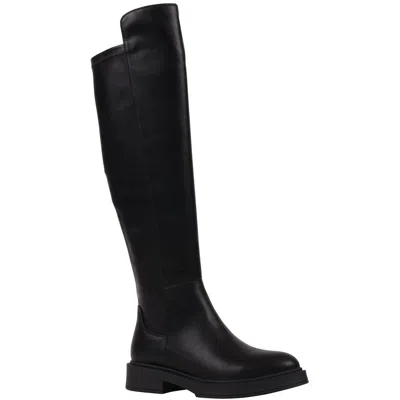 Gc Shoes Ayla Womens Zipper Manmade Over-the-knee Boots In Black