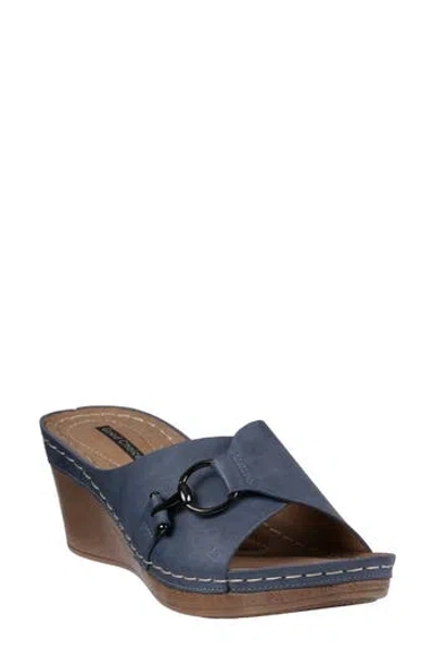 Gc Shoes Bay Wedge Sandal In Navy
