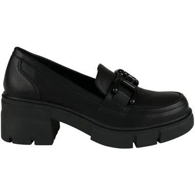 Gc Shoes Caesar Womens Chain Faux Leather Loafers In Black