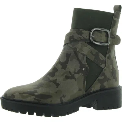 Gc Shoes Cammen Womens Buckle Pull On Ankle Boots In Green