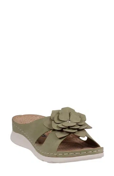 Gc Shoes Claire Comfort Slide Sandal In Green