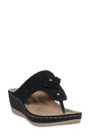 Gc Shoes Cora Wedge Sandal In Black