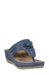 Gc Shoes Cora Wedge Sandal In Blue