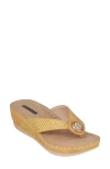 Gc Shoes Dafni Yellow Wedge Sandals