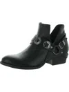 Gc Shoes Elisa Womens Faux Leather Slip On Ankle Boots In Black