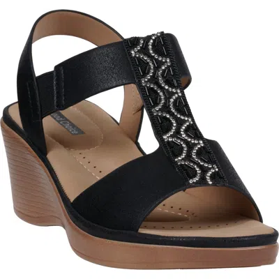 Gc Shoes Elissa Wedge Sandal In Black