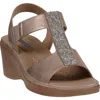 Gc Shoes Elissa Wedge Sandal In Rose Gold