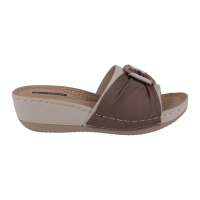Gc Shoes Women's Ellen Comfort Slip On Wedge Sandals In White