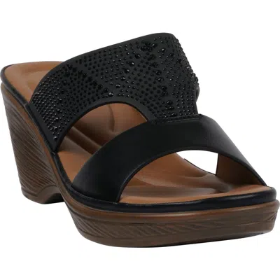 Gc Shoes Everi Wedge Sandal In Black