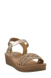 Gc Shoes Faye Ankle Strap Sandal In Gold