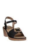 Gc Shoes Fia Buckle Wedge Sandal In Black