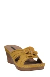 Gc Shoes Fiora Wedge Sandal In Yellow